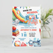 プールパーティー 学校に戻る 招待状 (スタンド正面)