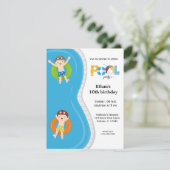 プールパーティー（少年） 招待状 (スタンド正面)