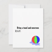 プールパーティー 招待状 (裏面)