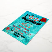 プールパーティー 箔招待状 (回転した状態)