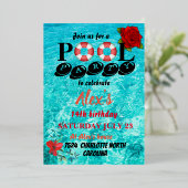 プールパーティー 箔招待状 (立ち正面)