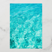 プールパーティー 箔招待状 (裏面)