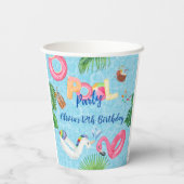 プールパーティー 紙コップ (裏面)
