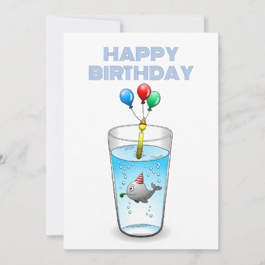プールパーティー 誕生日 カード (正面)