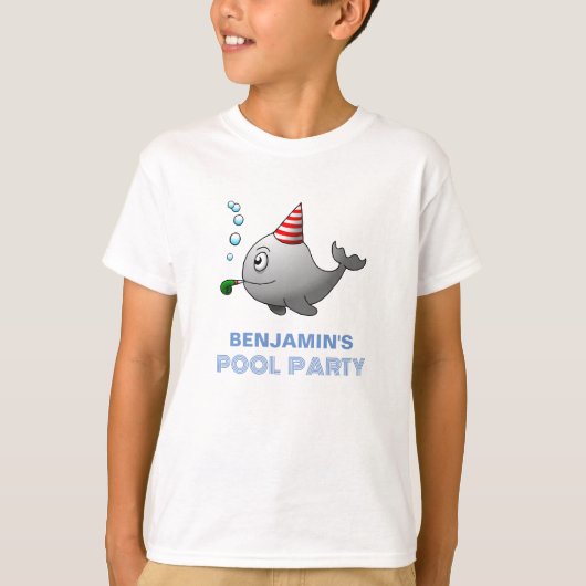 プールパーティー 誕生日 Tシャツ (正面)