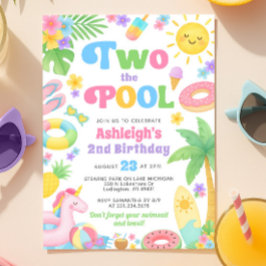 プールパーティー 2歳の誕生日招待状 - ツー ザ プール 招待状