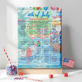 プールパーティー 4th of July ビンゴゲームカード シーズンカード