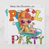 プールパーティー- SRF 招待状 (正面/裏面)