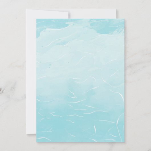 プールパーティーBash誕生日招待状 招待状 (裏面)