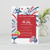 プールパーティーBBQ 4th 7月招待状 招待状 (スタンド正面)