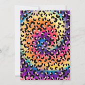プールパーティ タイダイ レオパード プリント プール 誕生日 招待状 (裏面)