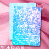 プールパーティ ビーチパーティ サマーパーティ モダン シック 招待状