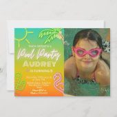 プールパーティ - 風景 招待状 (正面)