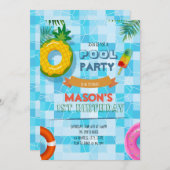 プールパ"パーティーのご招待 招待状 (正面/裏面)
