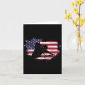 プールビリヤードのシャツ – American Flag Billiard Playe カード (黄色い花)