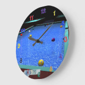 プールビリヤードアクリル壁時計 ラージ壁時計 (傾斜)