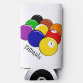 プールビリヤードデザインセルツァークーラーボックス スリム缶クーラー (裏面)