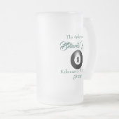 プールビリヤード室8ボール飲み物用品 フロストグラスビールジョッキ (正面右)