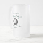 プールビリヤード室8ボール飲み物用品 フロストグラスビールジョッキ (正面左)