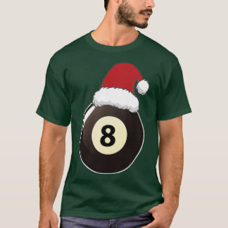 プールビリヤード愛好家サンタハットスポーツクリスマス20 Tシャツ