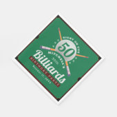 プールビリヤード50th誕生日パーティー スタンダードランチョンナプキン (角)