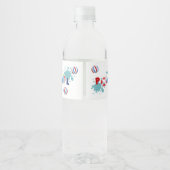 プールビーチボールパーティーウォーターボトルラベル ペットボトルラベル (裏面)