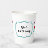 プールビーチボールパーティーパーソナライズされた紙カップ 紙コップ (左)