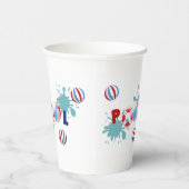 プールビーチボールパーティーパーソナライズされた紙カップ 紙コップ (右)