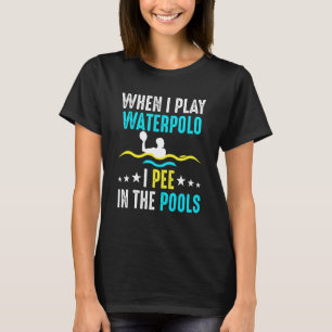 プールピーウォーターポロプレーヤーウォーターポロチームP Tシャツ