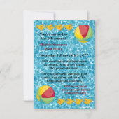 プールフィッシュボール- 3x5プールパーティの招待状 招待状 (正面)