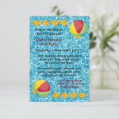 プールフィッシュボール- 3x5プールパーティの招待状 招待状 (スタンド正面)
