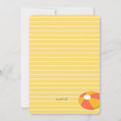 プールフロートの招待状 招待状 (裏面)