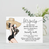 プールブライダルシャワーでパーティーを実行する前に 招待状 (スタンド正面)