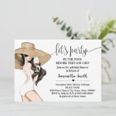 プールブライダルシャワーでパーティーを実行する前 招待状 (スタンド正面)