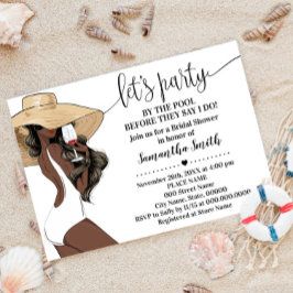 プールブライダルシャワーでパーティーを許可する前に 招待状