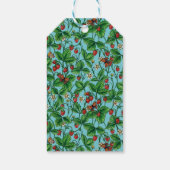 プールブルーの野生のイチゴ ギフトタグ (裏面)