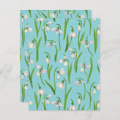 プールブルーの雪だるま 招待状 (正面/裏面)