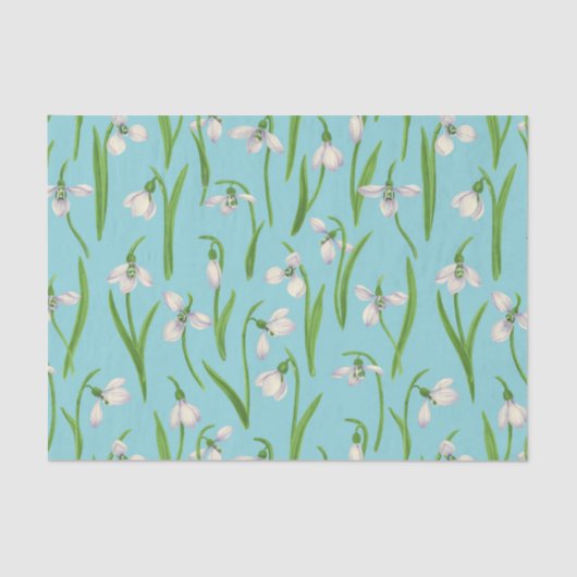 プールブルーの雪だるま 薄葉紙 (正面)