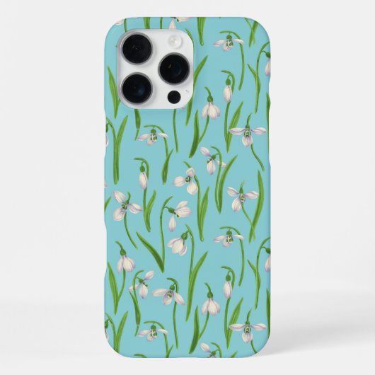 プールブルーの雪だるま iPhoneケース (裏面)