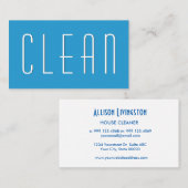 プールブルーハウスクリーニングシンプルスタイルV38A 名刺 (正面/裏面)