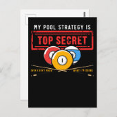 プールプおもしろいレーヤーのジョークビリヤードのユーモア ポストカード (正面/裏面)