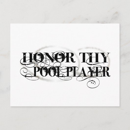 プールプレイヤーの名誉 ポストカード (正面)