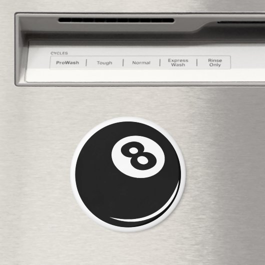 プールプレイヤー用ブラック8ボール冷蔵庫用マグネット マグネット (インサイチュ (食洗機))