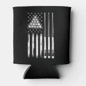 プールプレイヤー米国国旗 缶クーラー (正面)