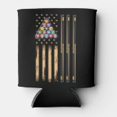 プールプレイヤー米国国旗 缶クーラー (正面)