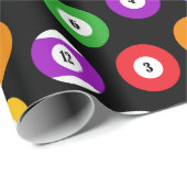 プールプレイヤー8ボールビリヤードのボールパターン ラッピングペーパー (ロールコーナー)