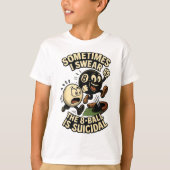 プールプレーおもしろいヤーパパジョークギフト自殺的な8-ll Bil Tシャツ (正面)