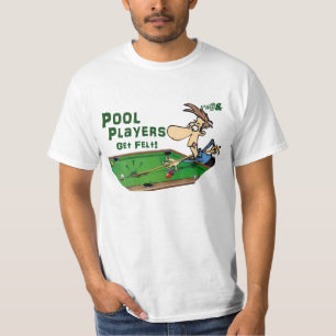 プールプレーヤーはフェルトを得ます Tシャツ