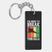 プールプレーヤースヌッカー8ボールビリヤード キーホルダー (正面左)