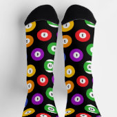 プールプレーヤープールボールパターン(の模様が)ある ソックス (上部)